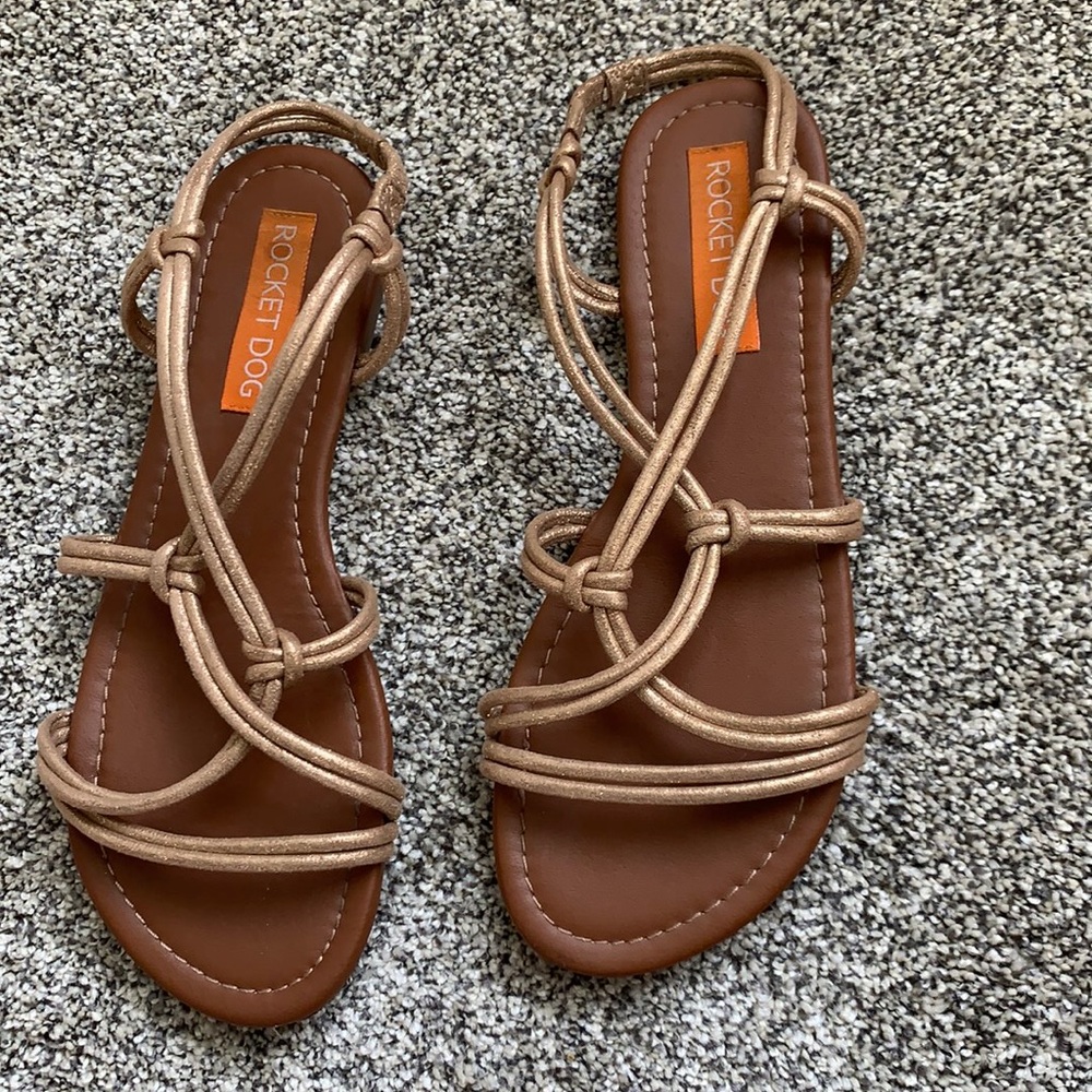 gold sandals